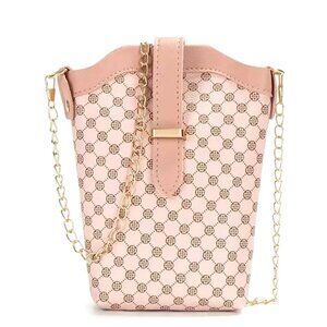 NWOT Pink Mini Crossbody Bag with Gold Chain